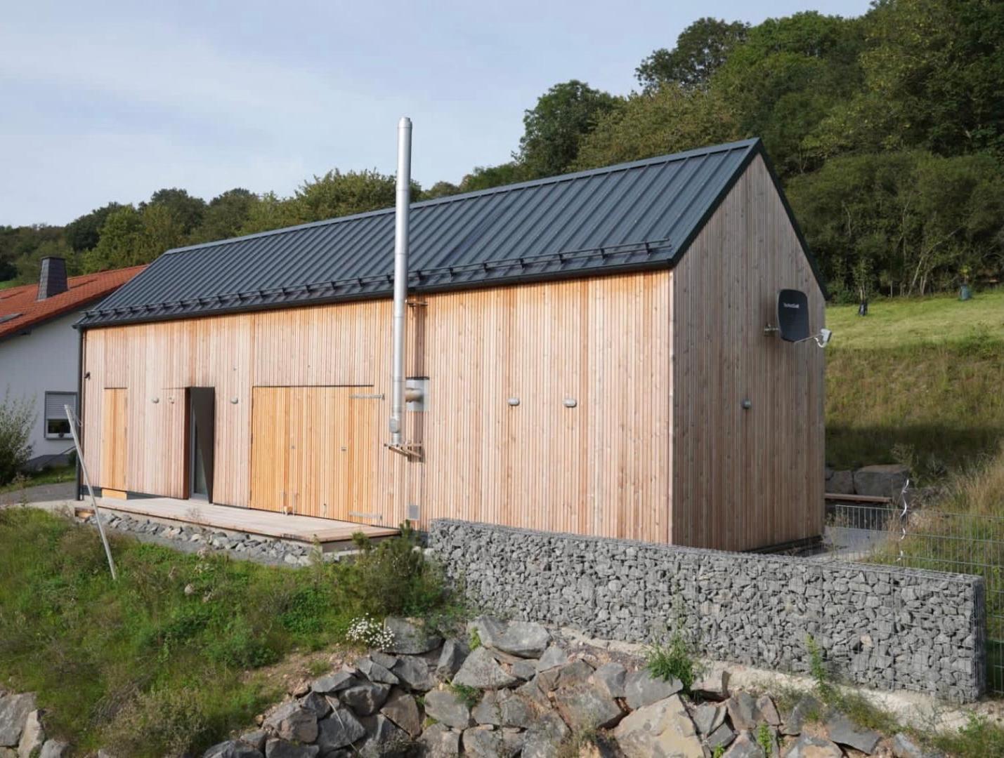 Eifelhausaufzeit-Vulkaneifel-Architekten-Chalet Mit Sauna Im Vulkankrater Immerath Exteriér fotografie
