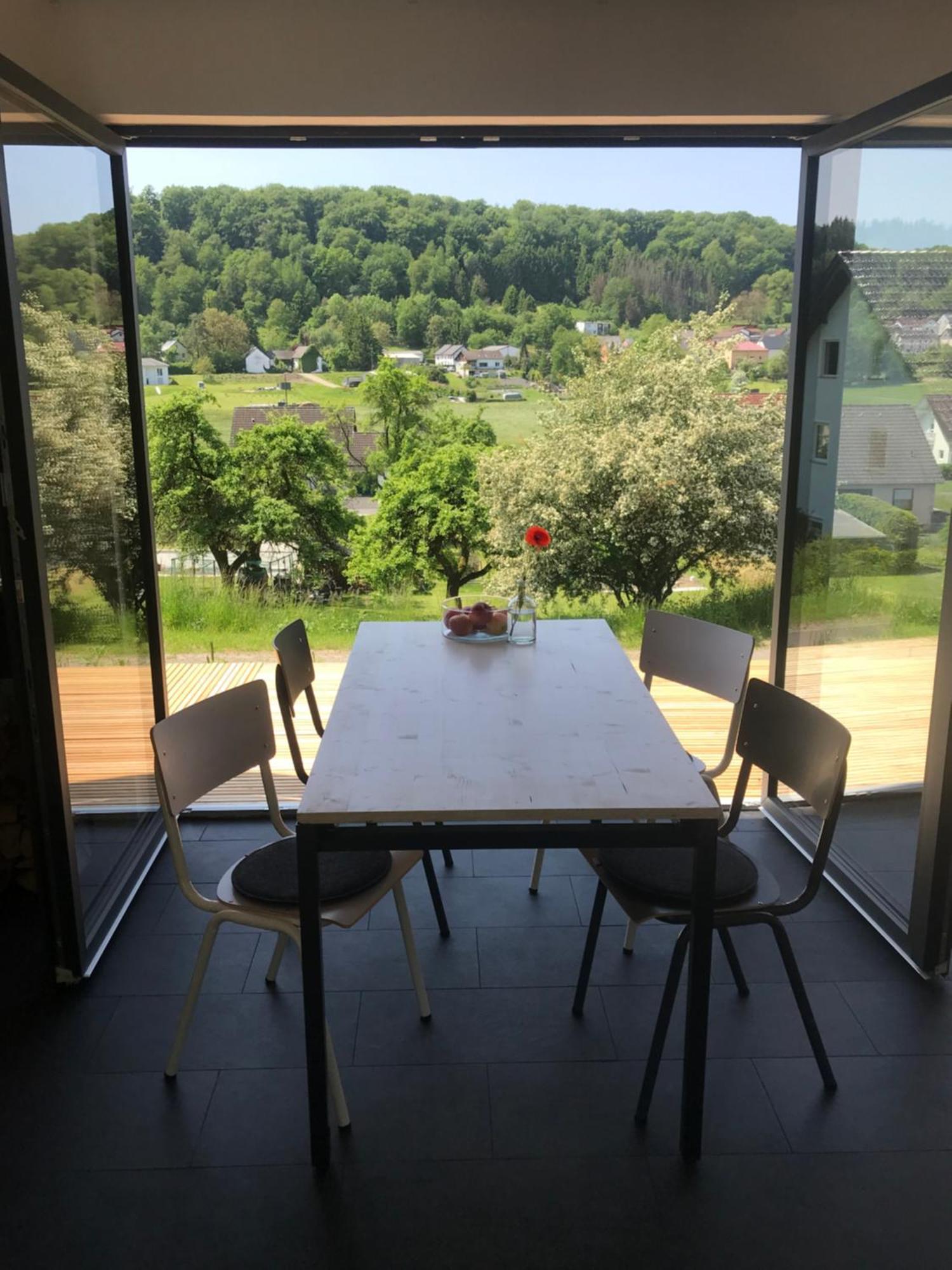 Eifelhausaufzeit-Vulkaneifel-Architekten-Chalet Mit Sauna Im Vulkankrater Immerath Exteriér fotografie